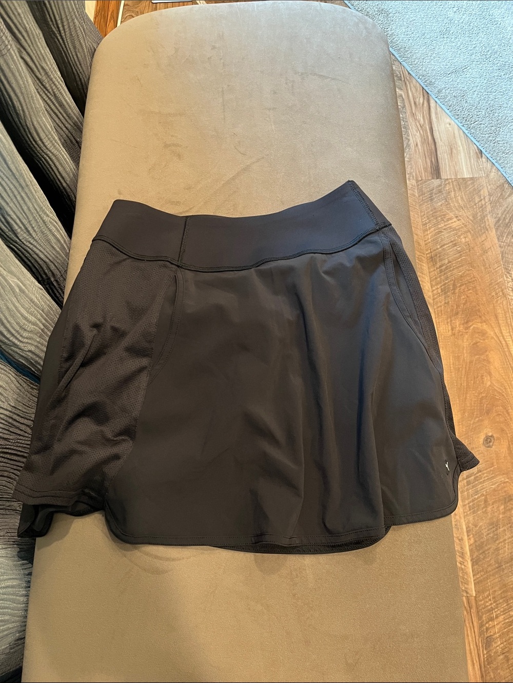 Puma Black Women's Athletic Skort with Side Mesh Panels